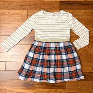 Crewcuts Girls Striped and Plaid Kids Dress Size 6